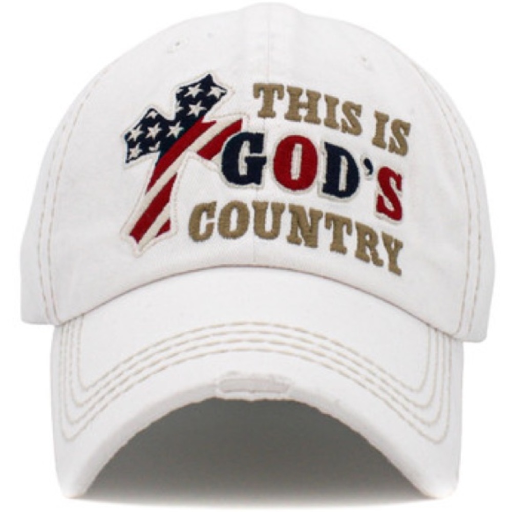 THIS IS GOD'S COUNTRY WASHED VINTAGE BALLCAP